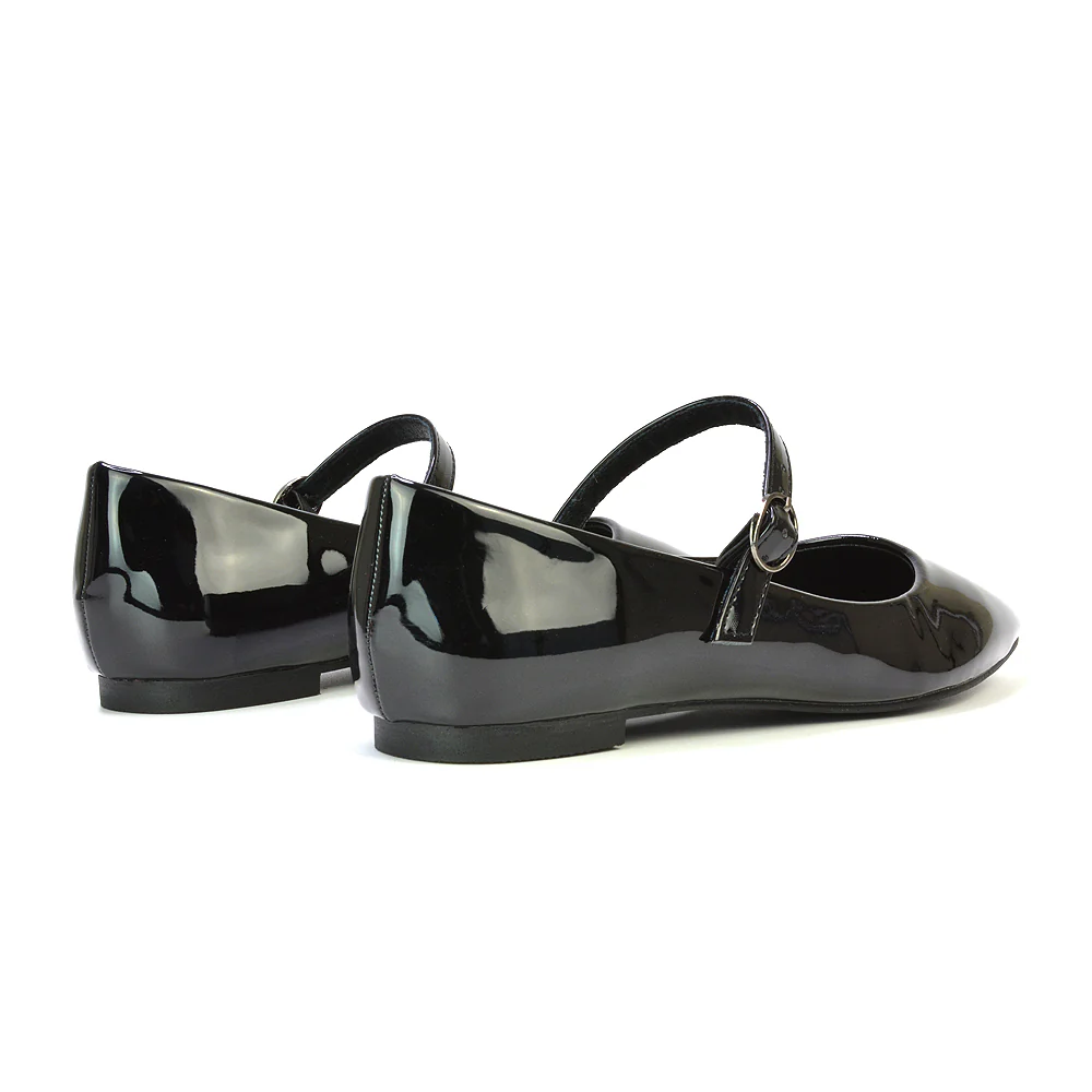 Aimee Pointed Toe Strappy Ballerina Pump Flat Shoes in Navy Satin - Image 115