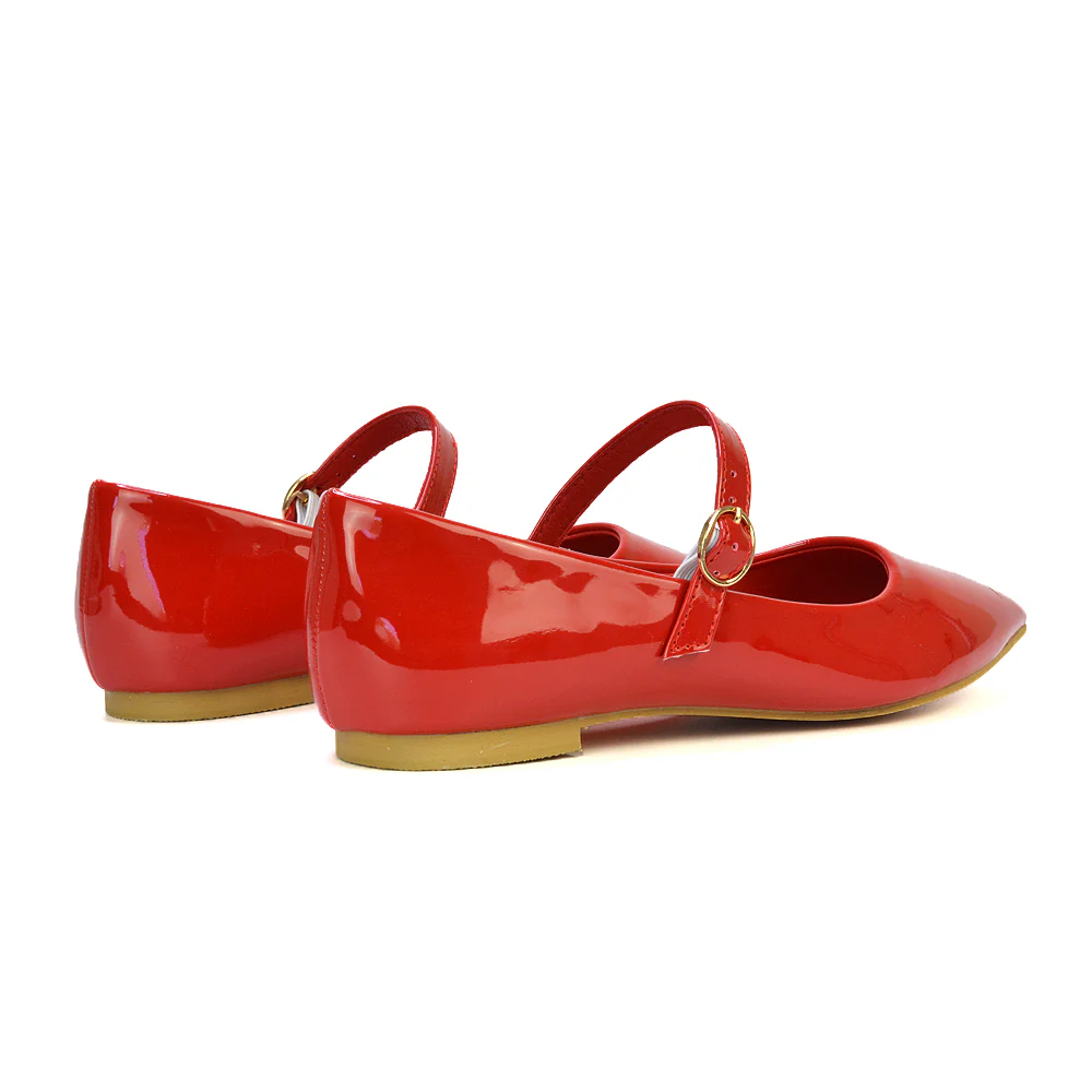 Aimee Pointed Toe Strappy Ballerina Pump Flat Shoes in Navy Satin - Image 14