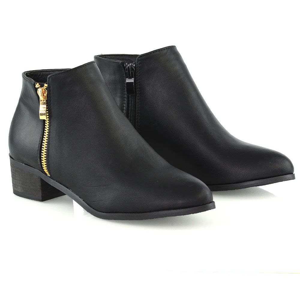 Alberto Zip Up Ankle Boots With Low Block Heel in Brown Faux Suede - Image 10