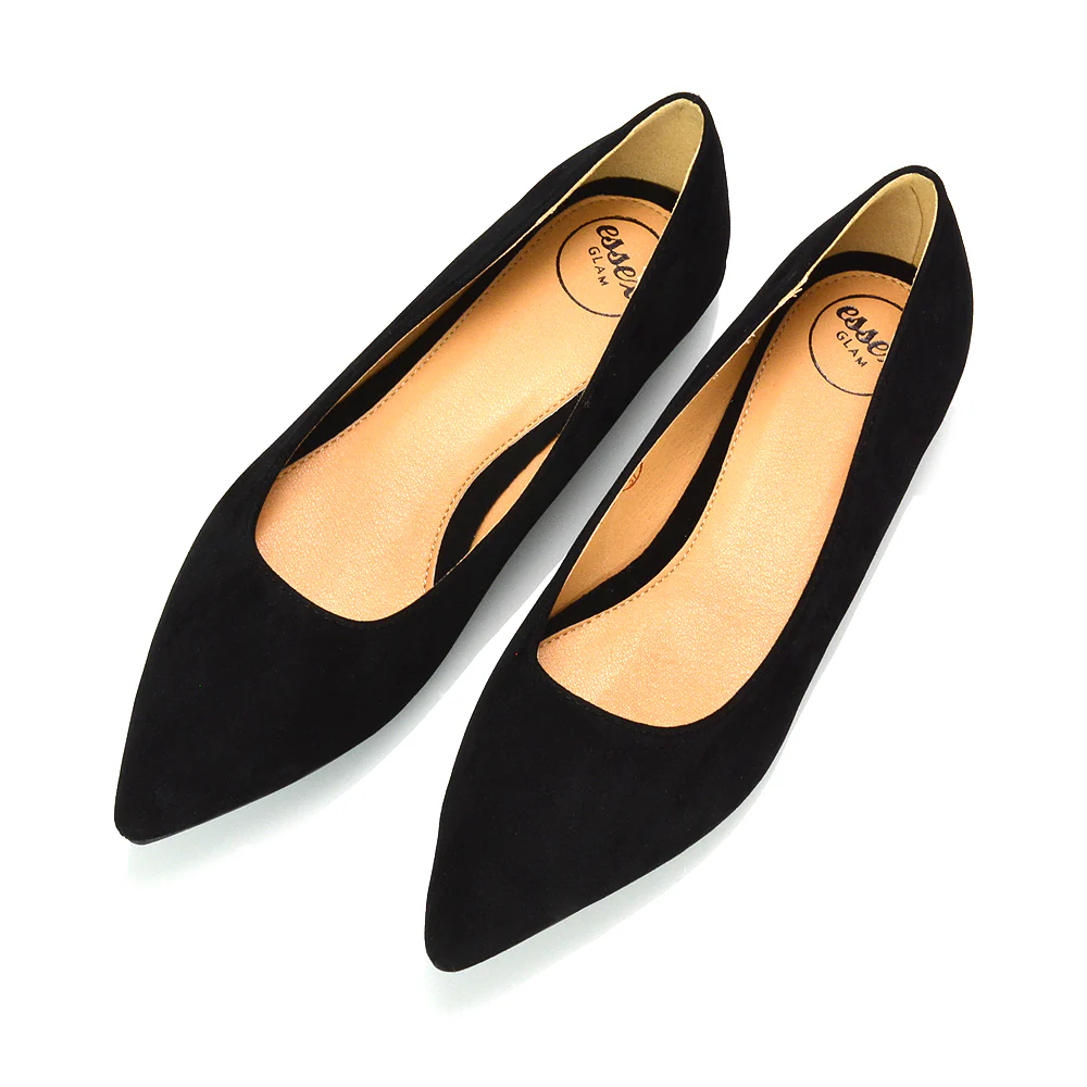Alessia Flat Pointed Toe Low Heel Slip on Bridal Ballerina Pump Shoes in Ivory - Image 172