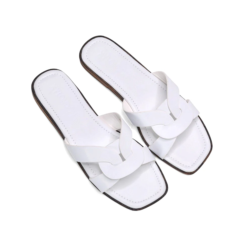 Amalie Women’s Flat Slip-On Slider Sandals for Summer in Tan Synthetic Leather - Image 20