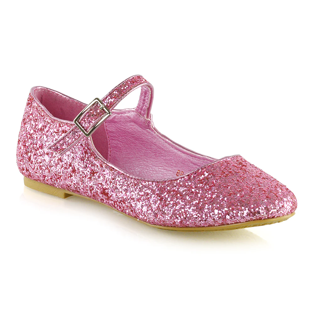 Amanda Buckle Up Strappy Ballerina Pump Flat Bridal Shoes In Gold Glitter - Image 24