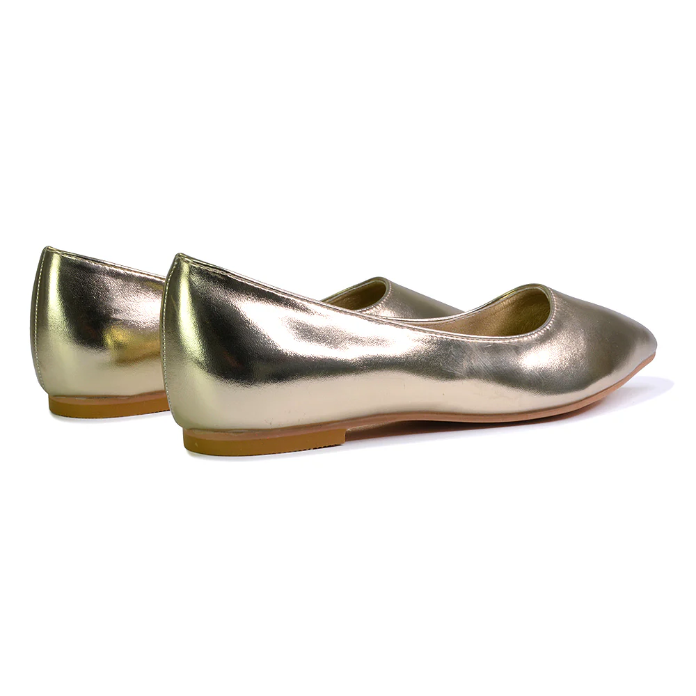 Bubbles Bridal Flats Pointed Toe Wedding Slip on Flat Ballerina Pump Shoes in Denim - Image 58