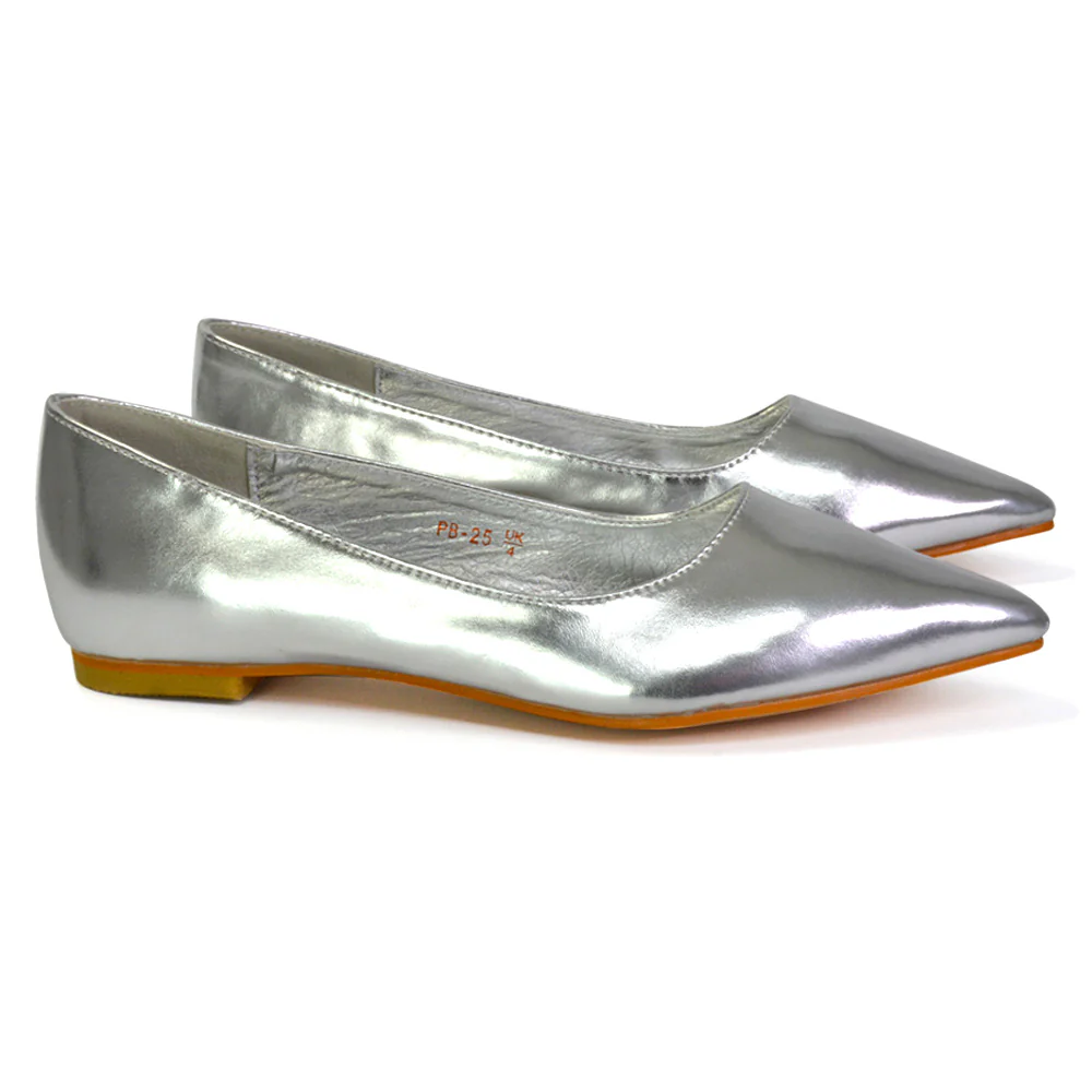Bubbles Bridal Flats Pointed Toe Wedding Slip on Flat Ballerina Pump Shoes in Green - Image 44