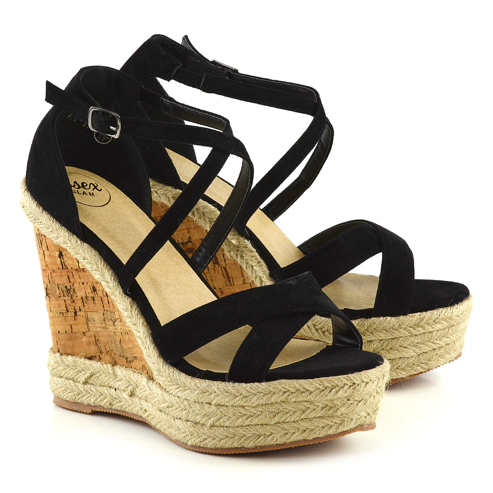 CHANCE WOVEN DETAIL STRAPPY WEDGE HEEL PLATFORM SANDALS IN SILVER METALLIC - Image 15