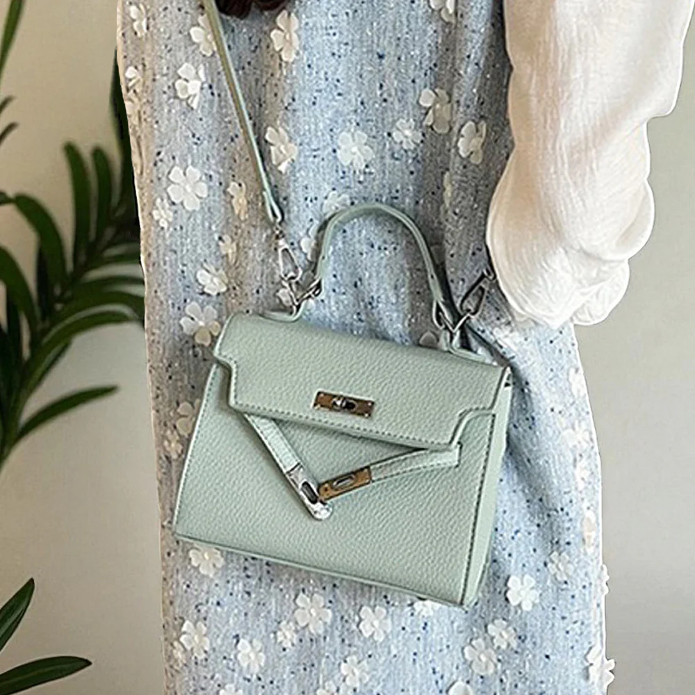 Fleur Mini Tote Bag With Adjustable Crossbody Strap in White - Image 8