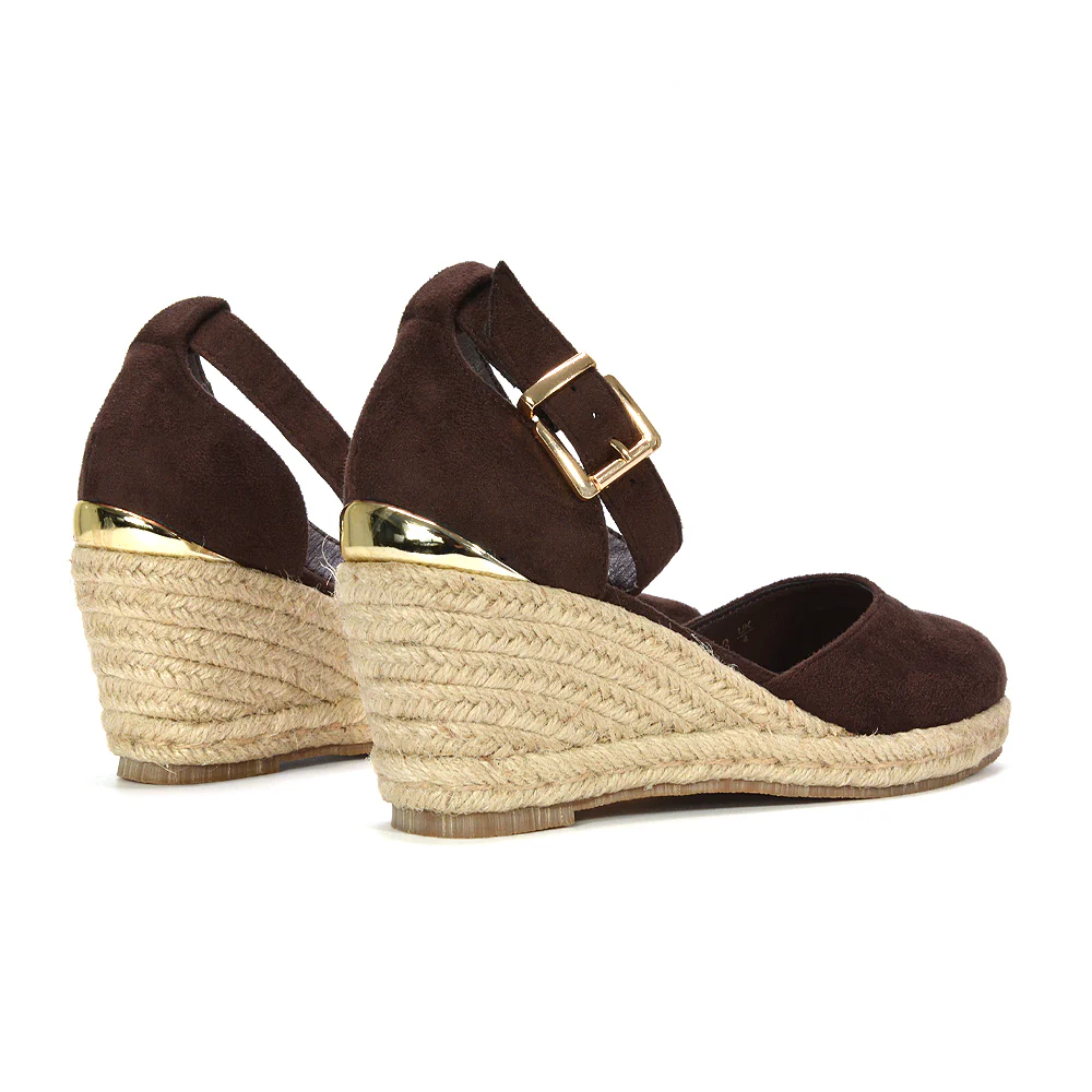 Forest Closed Toe Espadrilles With Sandal Wedge Heel in Beige - Image 8