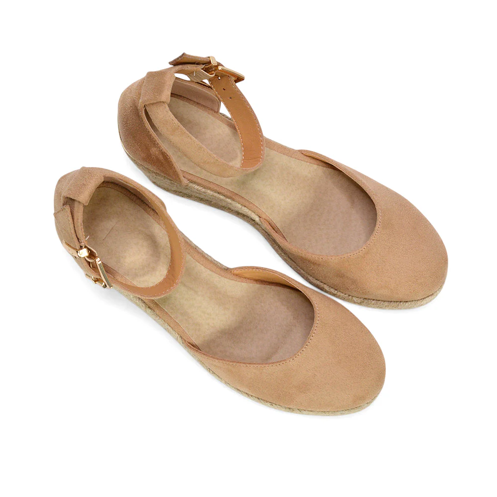 Forest Closed Toe Espadrilles With Sandal Wedge Heel in Beige - Image 2