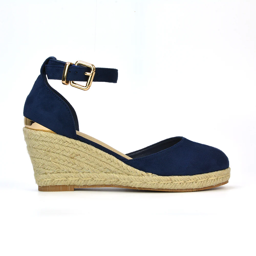 Forest Closed Toe Espadrilles With Sandal Wedge Heel in Gold - Image 53
