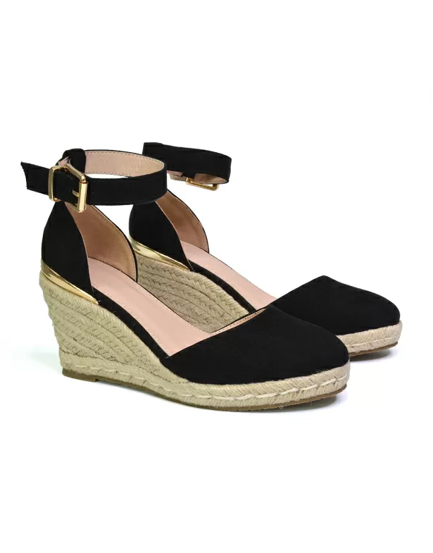 Forest Closed Toe Espadrilles With Sandal Wedge Heel in White - Image 37