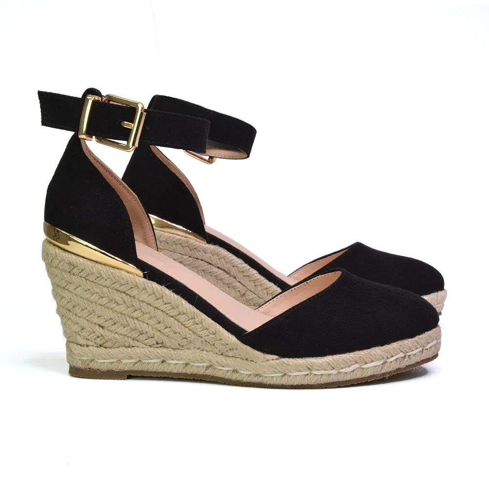 Forest Closed Toe Espadrilles With Sandal Wedge Heel in White - Image 41