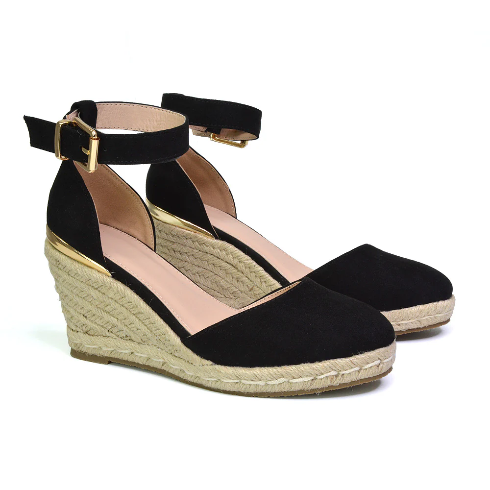 Forest Closed Toe Espadrilles With Sandal Wedge Heel in White - Image 64