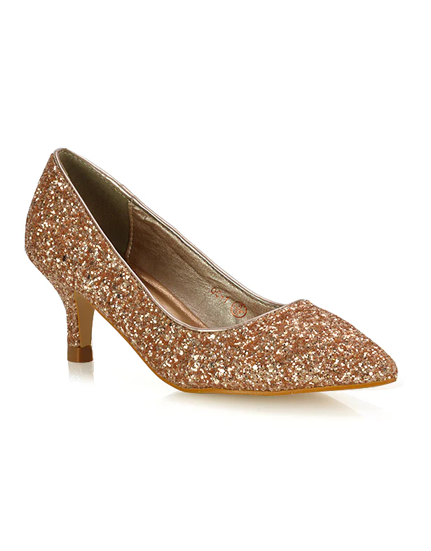 Gwyneth Womens Pointed Toe Stiletto Low Kitten Court Heel Pumps in Ivory Satin - Image 114