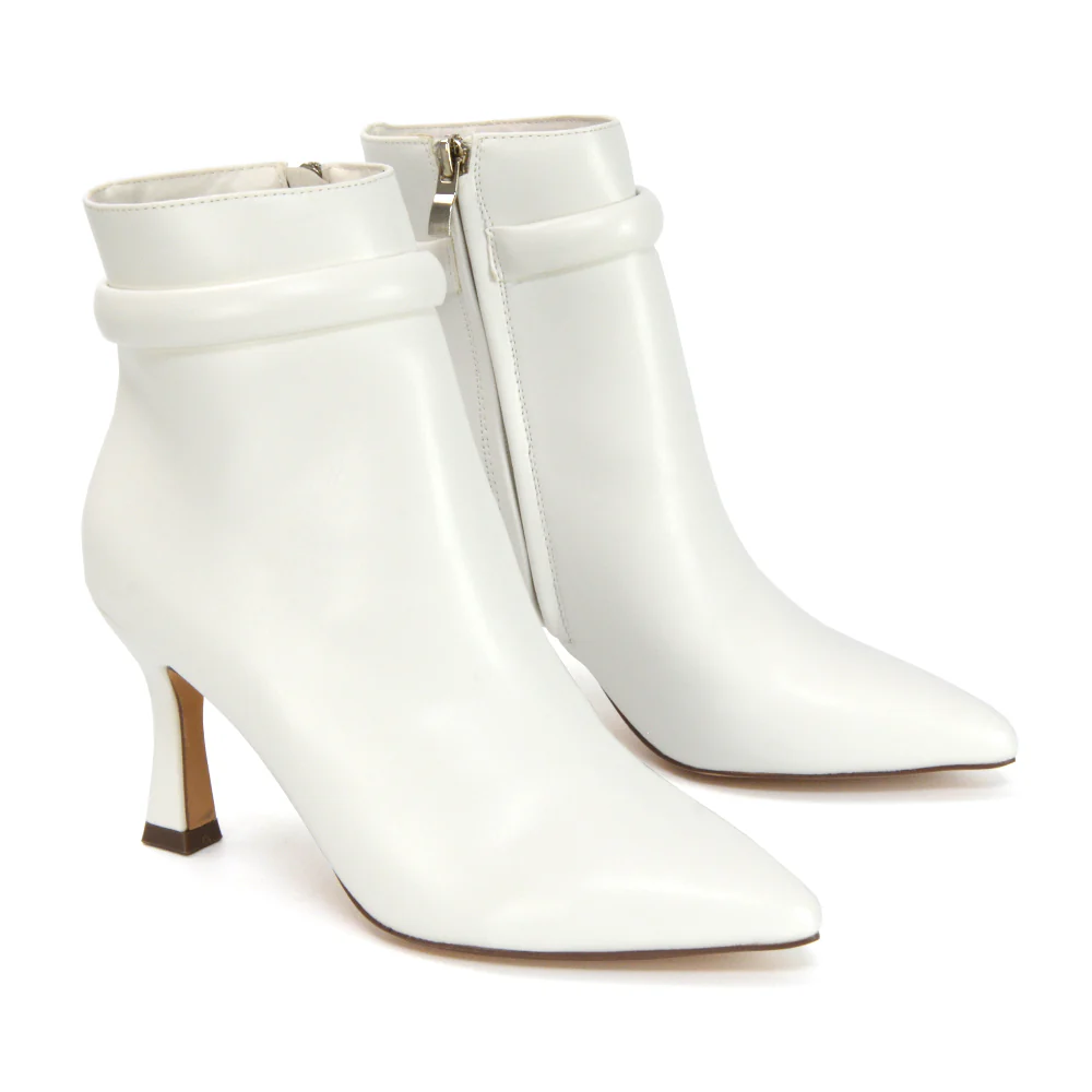 Jaelyn Pointed Toe Ankle Boots Stiletto Heeled Booties In Black Faux Suede - Image 56