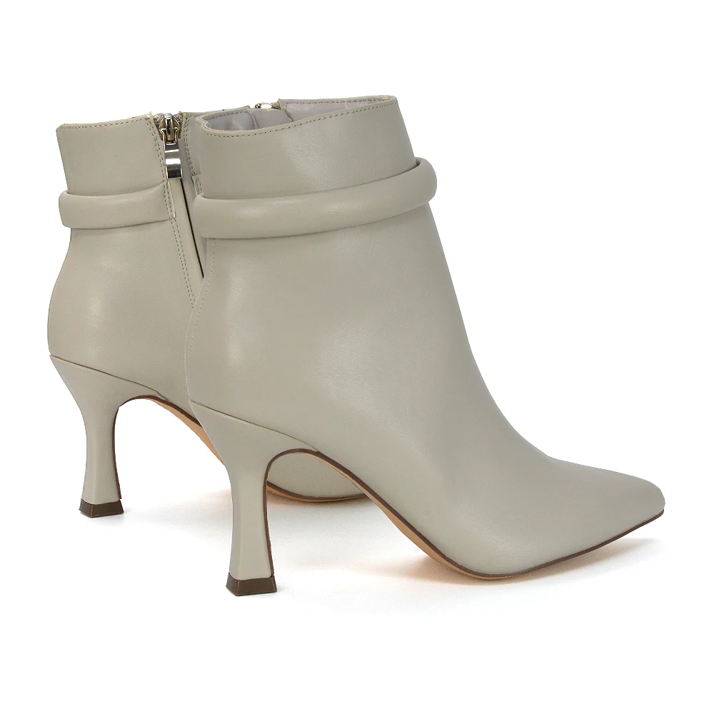 Jaelyn Pointed Toe Ankle Boots Stiletto Heeled Booties In Black Faux Suede - Image 82
