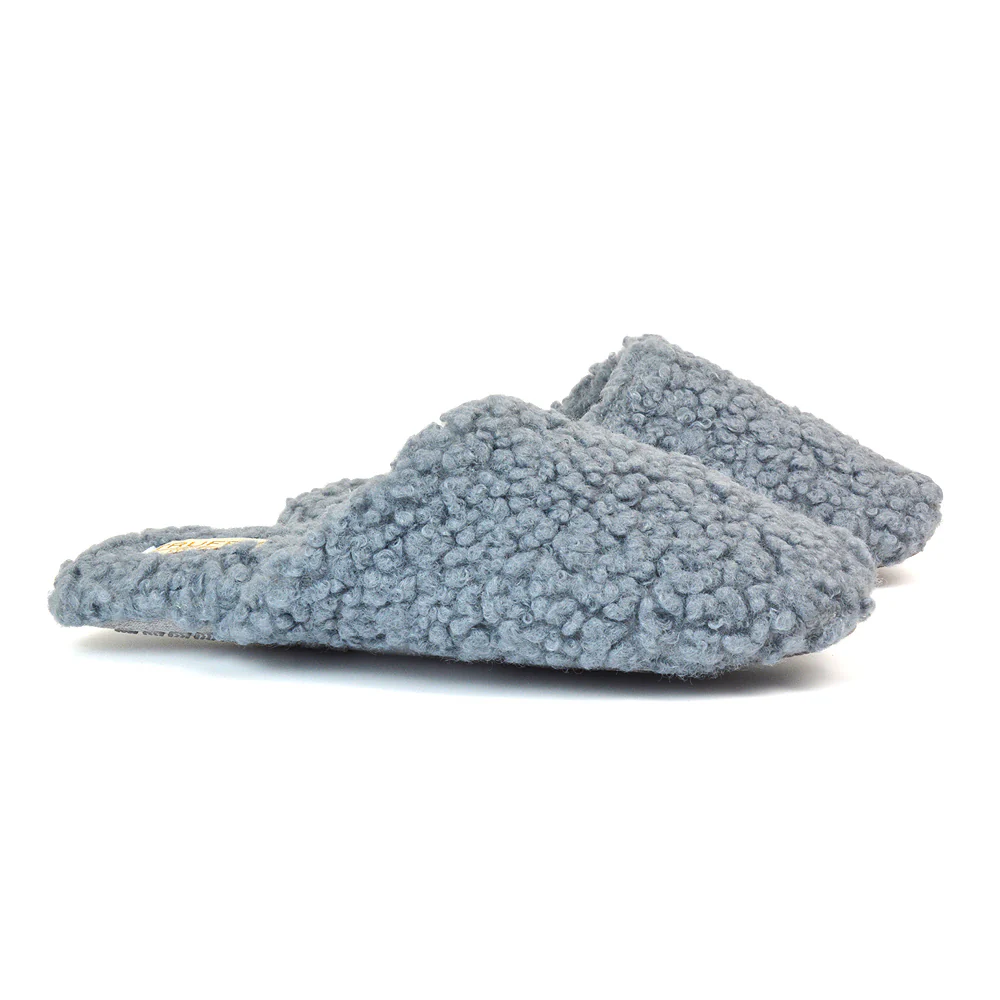 Jody Borg Cosy Slip On Closed Round Toe Mule Flat Slippers in Brown - Image 54