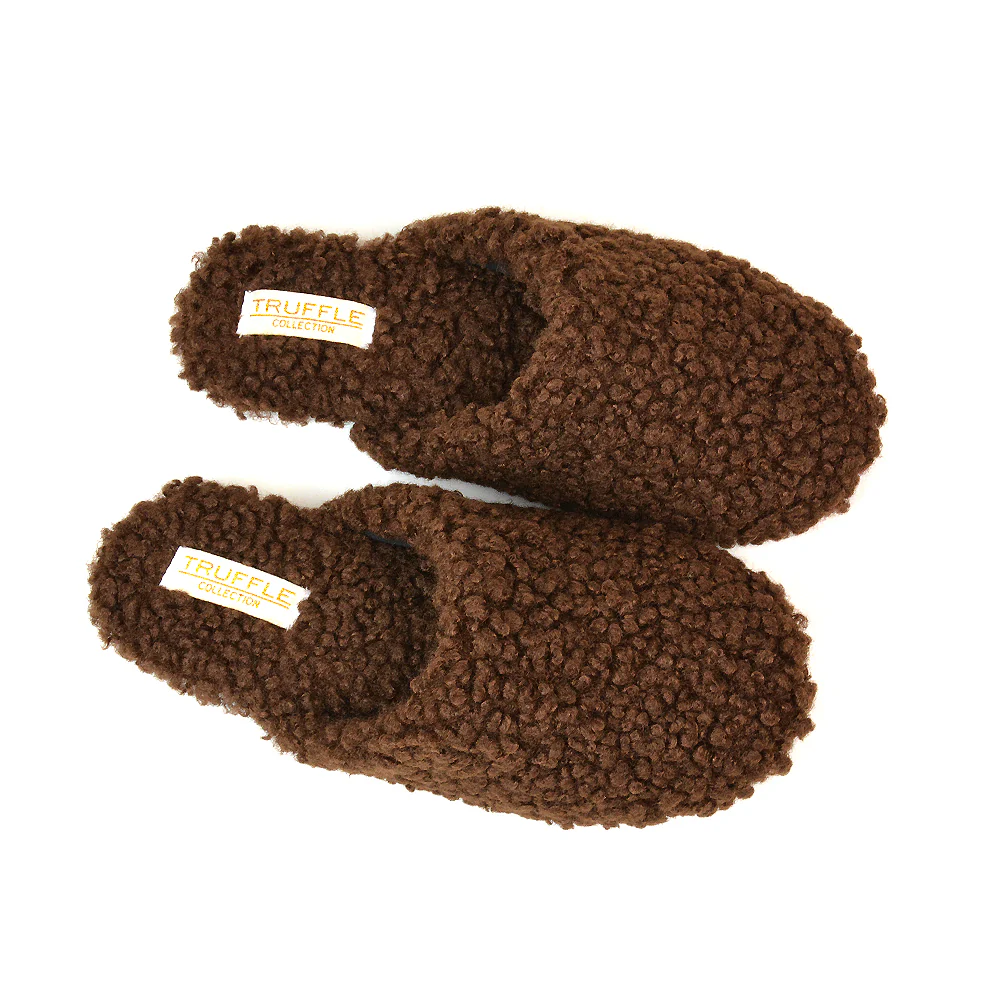 Jody Borg Cosy Slip On Closed Round Toe Mule Flat Slippers in Grey - Image 24