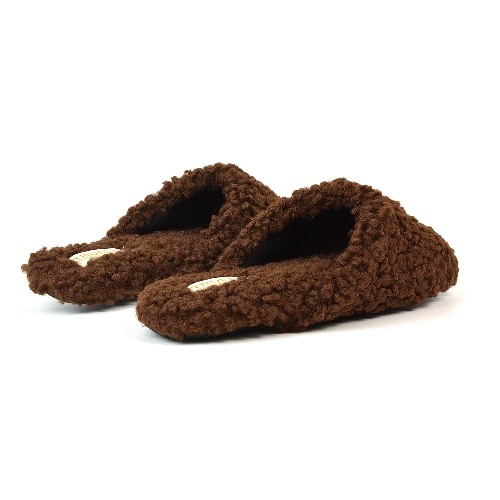 Jody Borg Cosy Slip On Closed Round Toe Mule Flat Slippers in Grey - Image 26