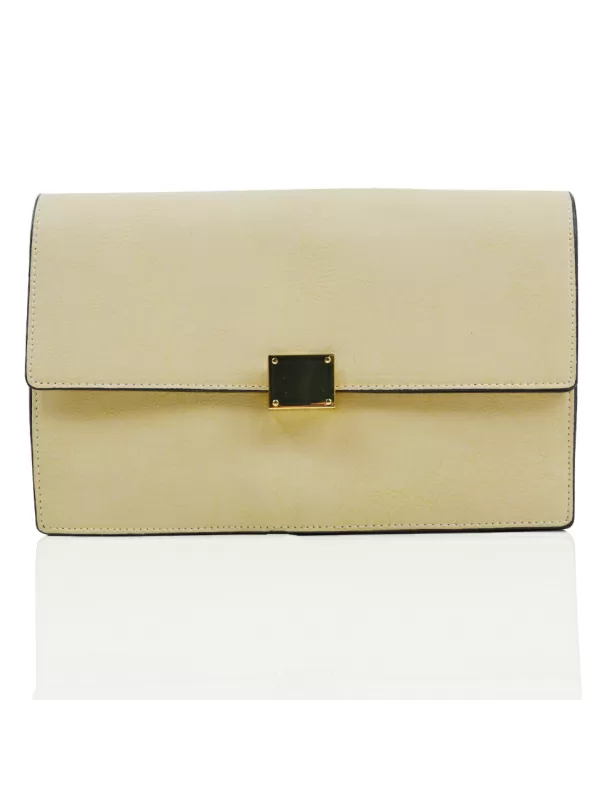 JORDAN EVENING PURSE SHOULDER STRAP CLUTCH BAG IN NUDE SYNTHETIC LEATHER - Image 3