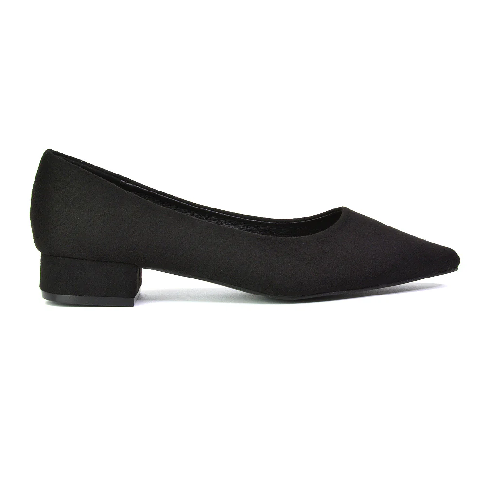Karen Slip On Pointed Toe Wedding Shoes Low Heel Bridal Heels Court Shoes in Gold - Image 123
