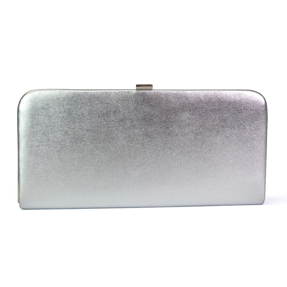 Kennedi Metallic Clutch Evening Party Purse Bag in Gold - Image 8