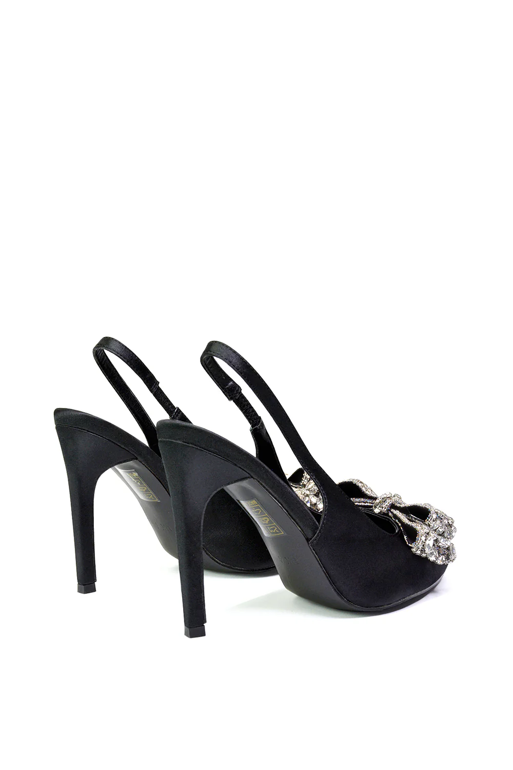 Kimmy Diamante Bow Pointed Toe Court Shoes Stiletto High Heels in Gold - Image 95