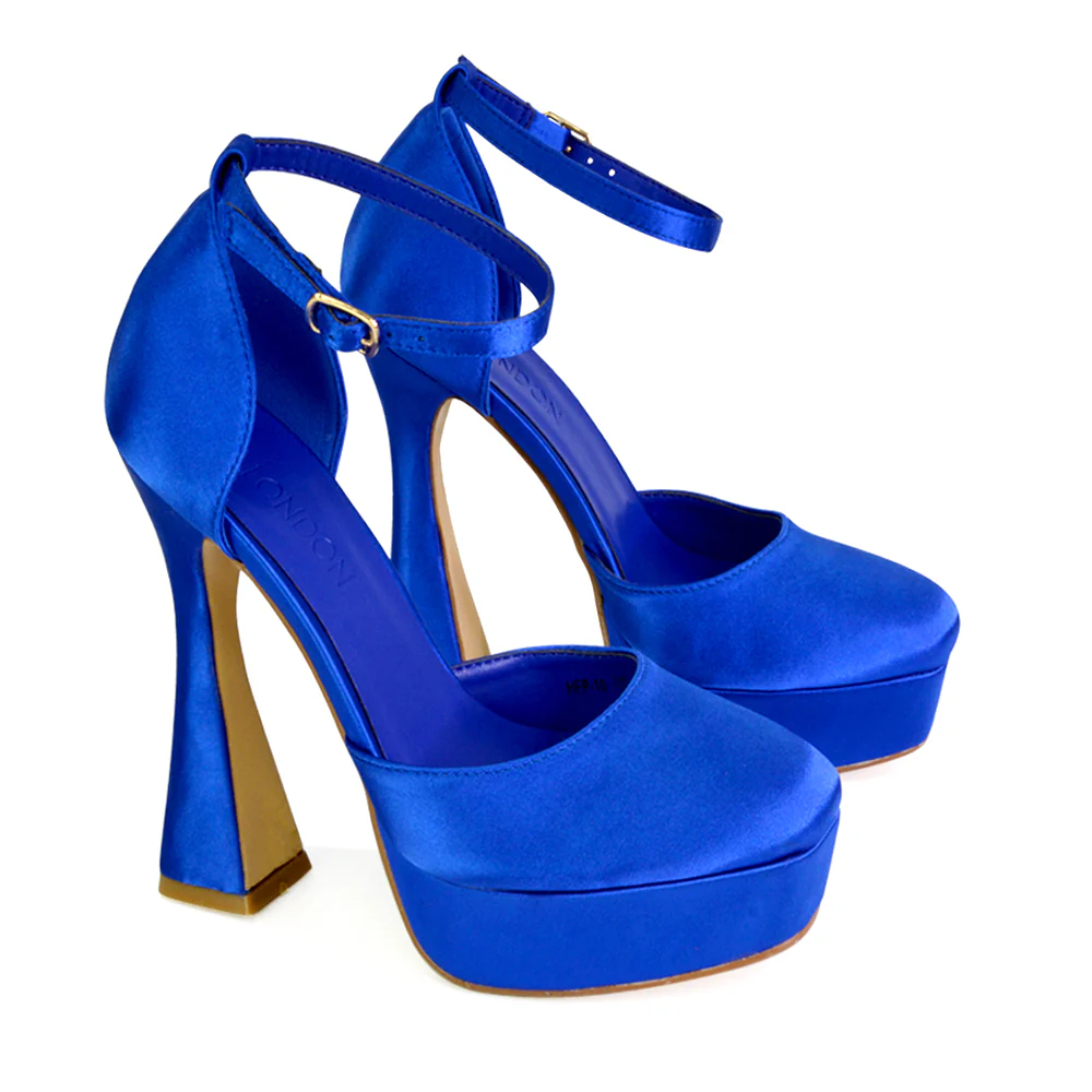 Leonardo Satin Court High Heels Platform Wedding Shoes for Bride in Silver - Image 24