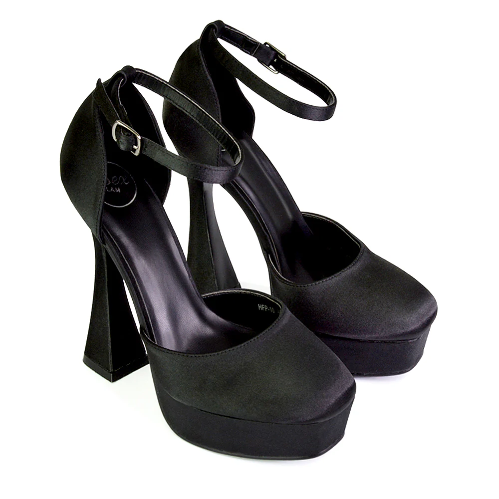 Leonardo Satin Court High Heels Platform Wedding Shoes for Bride in Silver - Image 96