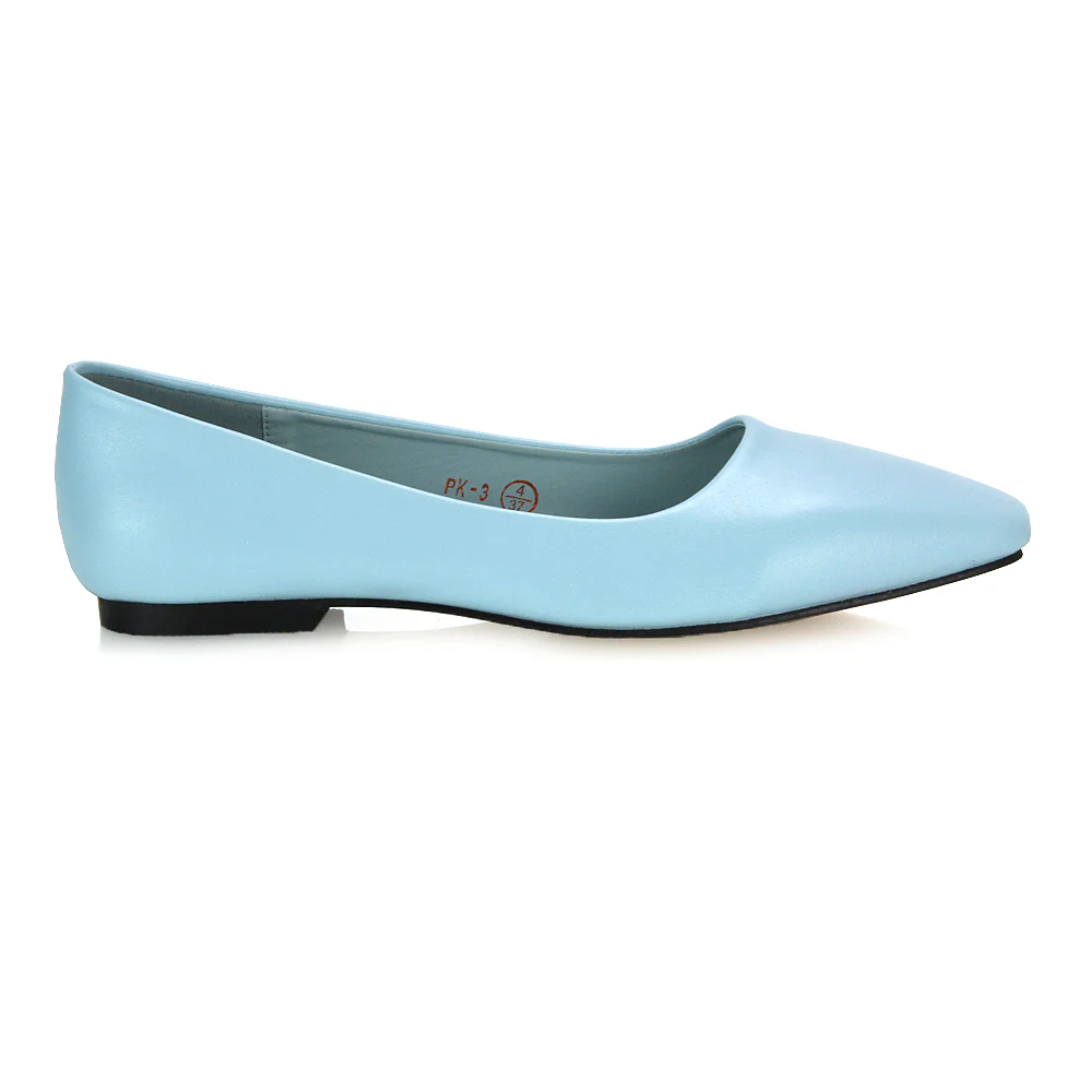 Maci Square Toe Slip on Flat Heel Ballerina Pumps in Silver Metallic - Image 20