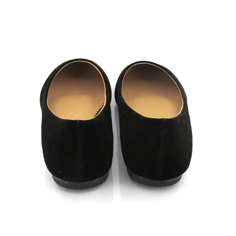 MALEFICENT FLAT BLOCK HIGH HEELED SLIP ON BALLERINA PUMP SHOES IN BLACK SYNTHETIC LEATHER - Image 43