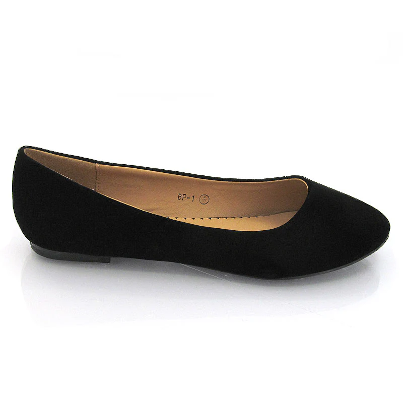 MALEFICENT FLAT BLOCK HIGH HEELED SLIP ON BALLERINA PUMP SHOES IN BLACK SYNTHETIC LEATHER - Image 48