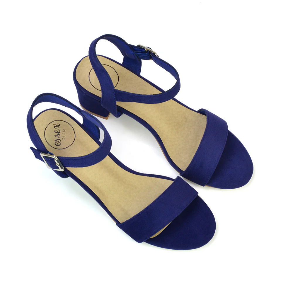 Mariana Strappy Buckle Up Mid Block Heel Sandals in Gold Metallic - Image 77