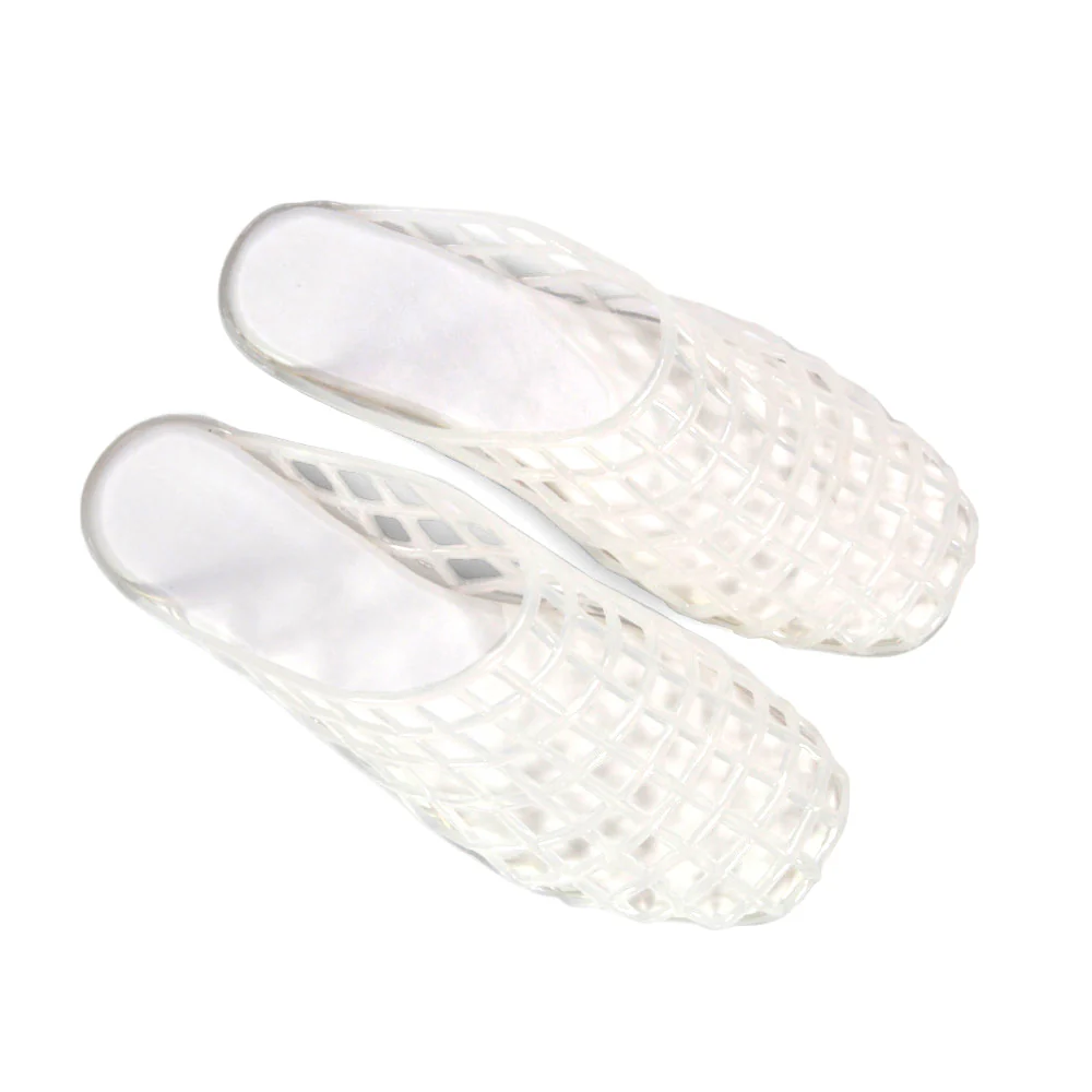 Ophelia Slip On Cage Jelly Mule Flat Summer Sandals in Brown - Image 15