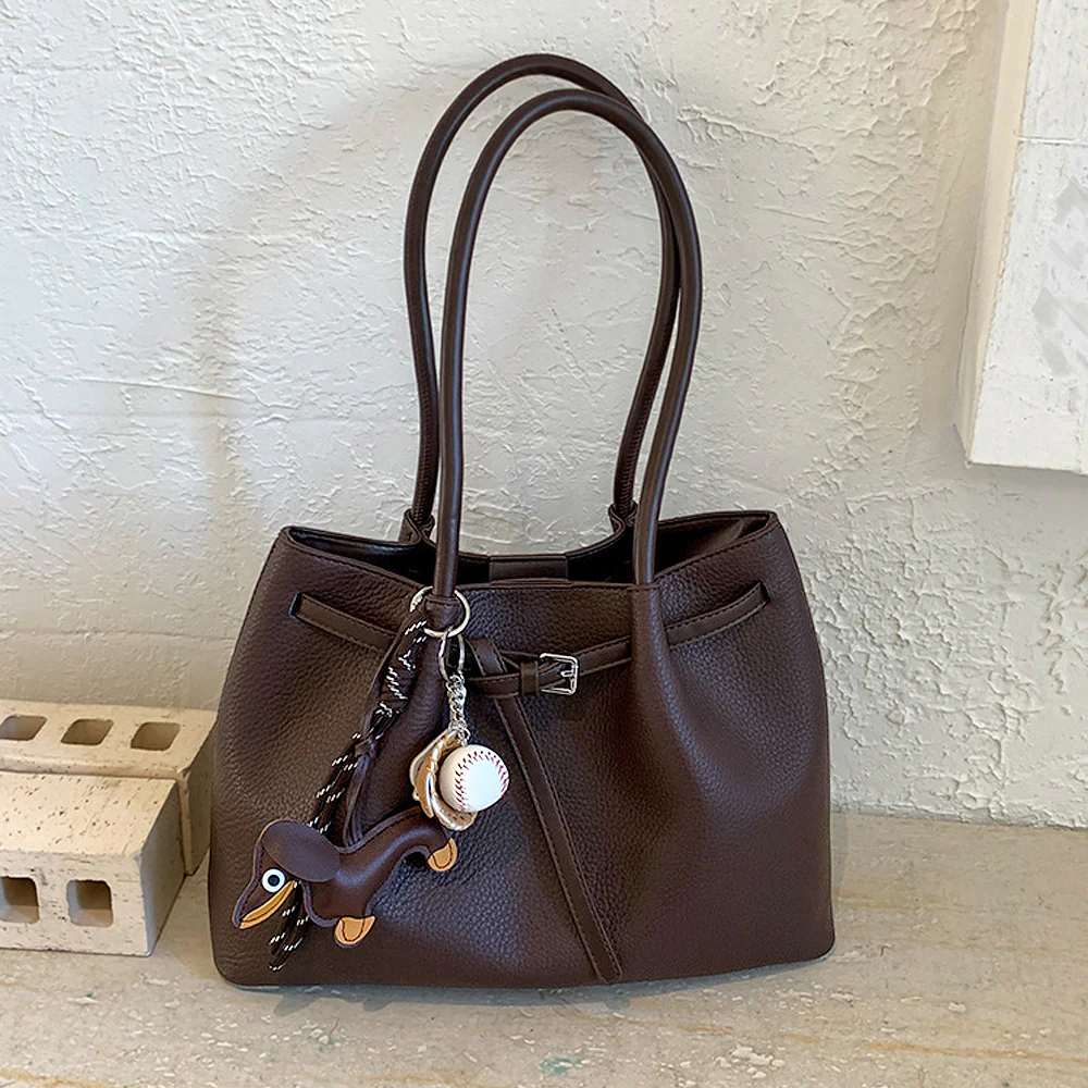 Orelia Large Shoulder Tote Bag With Charm in Black - Image 7