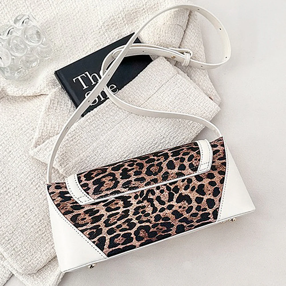 Romy Leopard Print Adjustable Strap Trendy Shoulder Bag in Beige Leopard - Image 2