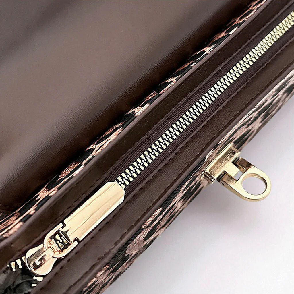 Romy Leopard Print Adjustable Strap Trendy Shoulder Bag in Beige Leopard - Image 18