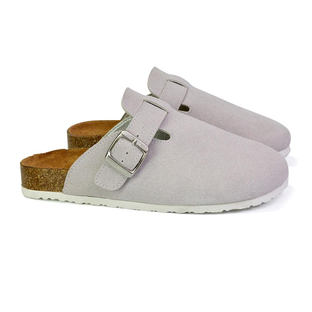 Savannah Womens Closed Toe Slip On Buckle Flat Sandals in Gold - Image 54