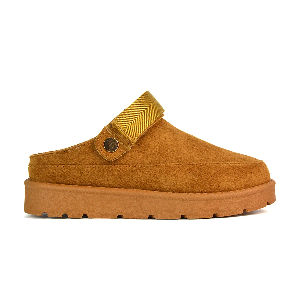 Sienna Closed Toe Clogs Strap Slingback Faux Fur Lined Comfy Slippers in Cheetah - Image 21