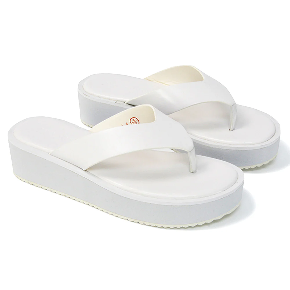 Tammi Strappy Slip On Thong Strap Flatform Flip Flop Flat Sandals Slides in Taupe - Image 47