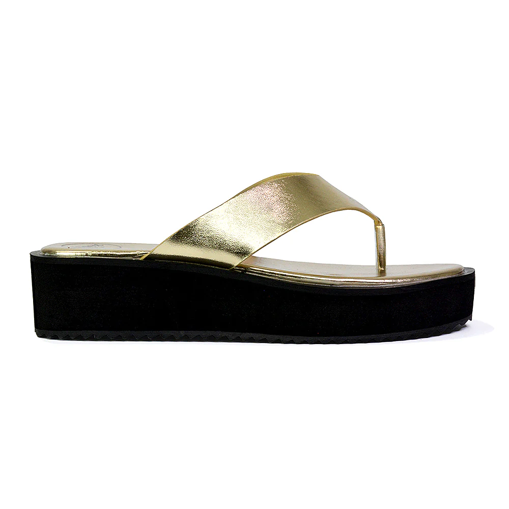 Tammi Strappy Slip On Thong Strap Flatform Flip Flop Flat Sandals Slides in Taupe - Image 83